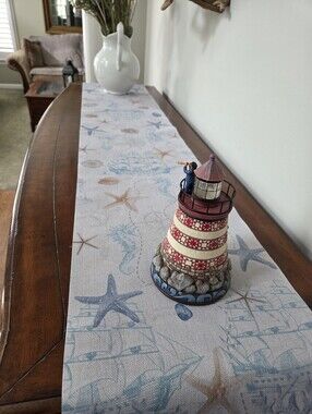 COASTAL LIGHTHOUSE TABLE RUNNER